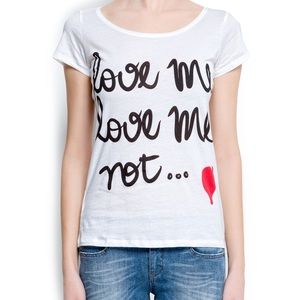 Mango graphic tee tshirt size large